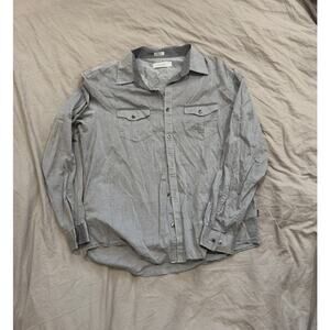 Calvin Klein Men's 100% Cotton Light Grey Dress Shirt